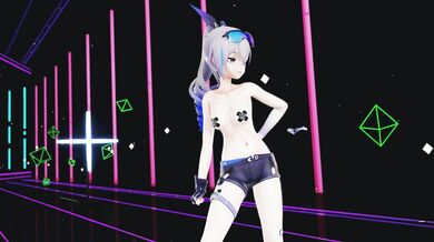 Cyber Sexy Strip Show with the Silver Wolf