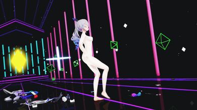 Cyber Sexy Strip Show with the Silver Wolf