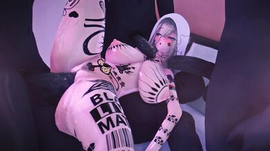 'Tattooed Women Take Turns Fucking the Nylon Koi in Aponia Gangbang'