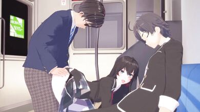 Naughty Schoolgirl Yukino Gets Banged by a Crowded Train in R18 Hentai Porn