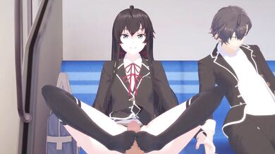 Naughty Schoolgirl Yukino Gets Banged by a Crowded Train in R18 Hentai Porn