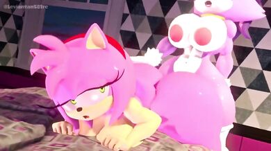 Amy getting pounded from behind by Blaze