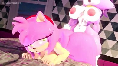 Amy getting pounded from behind by Blaze