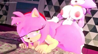 Amy getting pounded from behind by Blaze