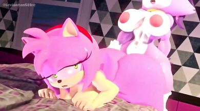 Amy getting pounded from behind by Blaze