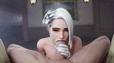The Sultry Bride's Special Delivery: A Sexy Succubus' Debauched Deed in White, 3D
