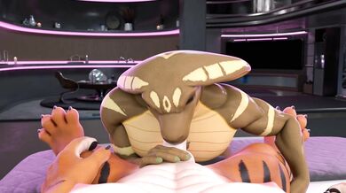 Horny Snake Pumps Hung Tiger's Cock to Bursting Climax in 'Chopanther'