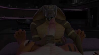 Horny Snake Pumps Hung Tiger's Cock to Bursting Climax in 'Chopanther'
