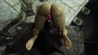 Werewolf Plows Curvy Undead Whore with Zombie Boner