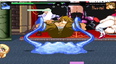 'Azumi gets covered in slime after a wild MUGEN fight!'