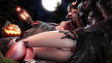 Mercy's Anal Banging with the Werewolf | Nocure