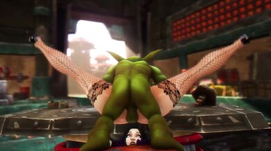 Busty Elf Fucks Goblin with Squirting Vagina in Intense Orgy