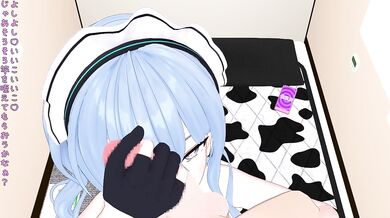 Hoshimachi Suisei-chan Gets Fucked By The Butler As A Naughty Maid In XX