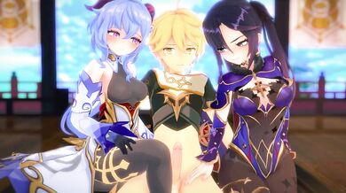 Innocence and Lust: Ganyu & Mona's Erotic Adventure