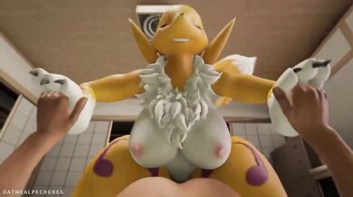 Monster Girl Renamon's Pleasure Time