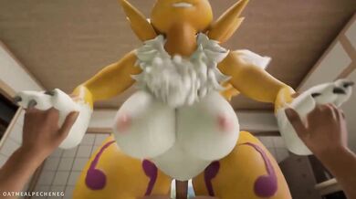 Monster Girl Renamon's Pleasure Time