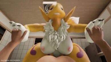 Monster Girl Renamon's Pleasure Time