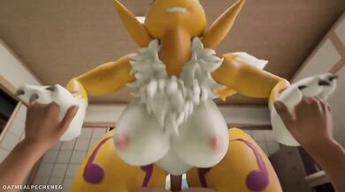 Monster Girl Renamon's Pleasure Time