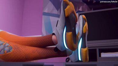 Tracer's Small Group of People Giantess Cartoon [Poor Quality]