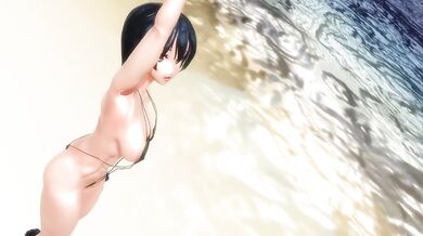 Suruga Kanbaru's Wet and Wild Adventure in Deep Blue City