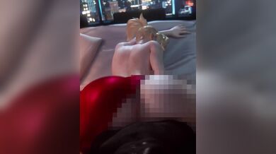 Hentai Sexual Intercourse with a Beautiful Blonde Lady, Blacked and Censored