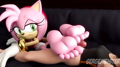 The Amazing Amy Rose Footjob Compilation