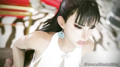 Getting Stoner Bros Fucked by Street Fighter's Chun-Li in Cowgirl Riding Position!