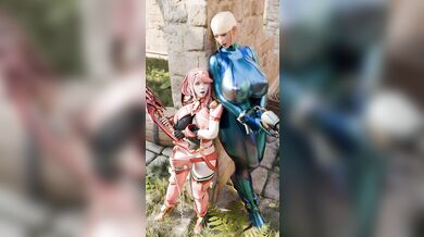 Samus's and Pyra's Milky Orgasms