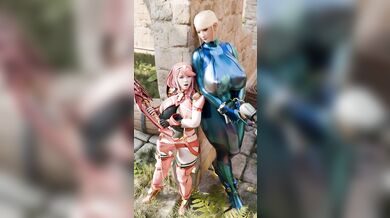 Samus's and Pyra's Milky Orgasms
