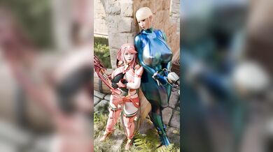 Samus's and Pyra's Milky Orgasms