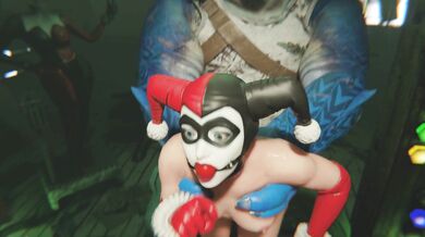 Bound & Gagged Harley Quinn Takes on King Shark in Wild Sex Romp!