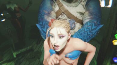 Rough and Ready: Harley Quinn Gets Knocked Up by King Shark!