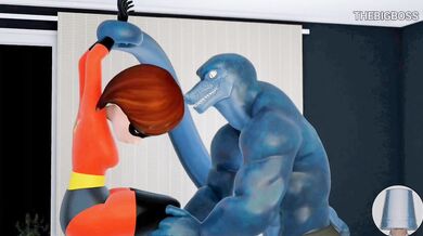 Tongue-thrusting Lizardman invades kitchen for slurping snackfest!