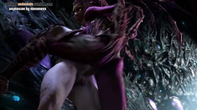 Sarah Kerrigan, the Queen of Blades, dominates her helpless victims in a brutal and sadistic hentai porn video.