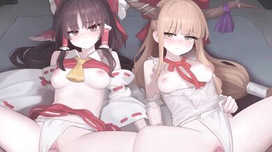 Hardcore Lesbian Action: Reimu vs. Suika - No Anal Penetration Allowed