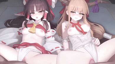 Hardcore Lesbian Action: Reimu vs. Suika - No Anal Penetration Allowed