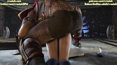 Shao Kahn demolishes Power Girl's vagina from behind