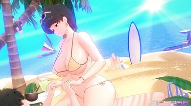 Lustful Teacher Ms. Komi in her Bikini Outfit