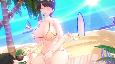 Lustful Teacher Ms. Komi in her Bikini Outfit