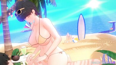 Lustful Teacher Ms. Komi in her Bikini Outfit