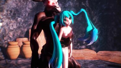 A Demon's Frenzied Abuse of Slave Miku