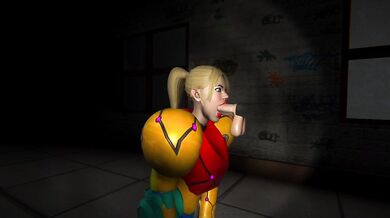 Abandoned School Dick Sucking with Samus Aran