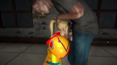 Abandoned School Dick Sucking with Samus Aran