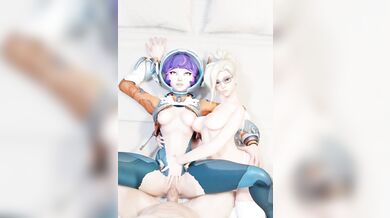 Juno and Mercy Get Together with Overwatch Characters in a Threesome