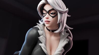 Rewritten as: "A Black Cat and Spider-Man f*ck like crazy with the help of Francis Brown"