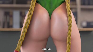 Cammy takes on Shemale Juri in a Red Hentai Massage [Russian Subtitles]