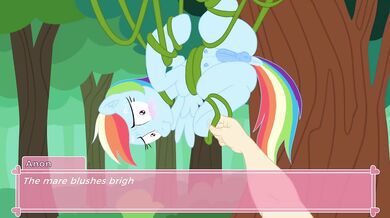 Sexy Lesbian Pony Play with Rainbow Dash and her Wife in Colorful Orgy