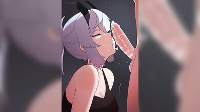 Jizzing on AtKO's Face and Hairy Pussy Sounds