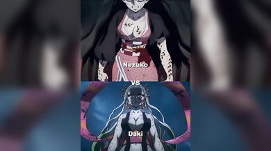 Nezuko's Drenched Vagina Fights Against Daki's Wetness