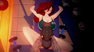 Roxy's Workout - Sweaty Busty Blonde Fitness Model